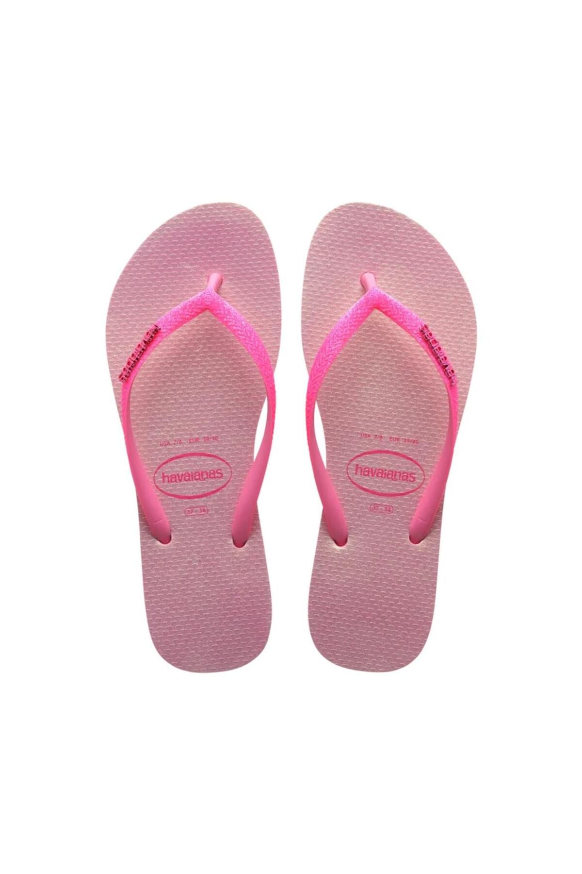 Havaianas-Pink Iridescent Glitter Women's Slippers - Slim Fit Lemonade 4