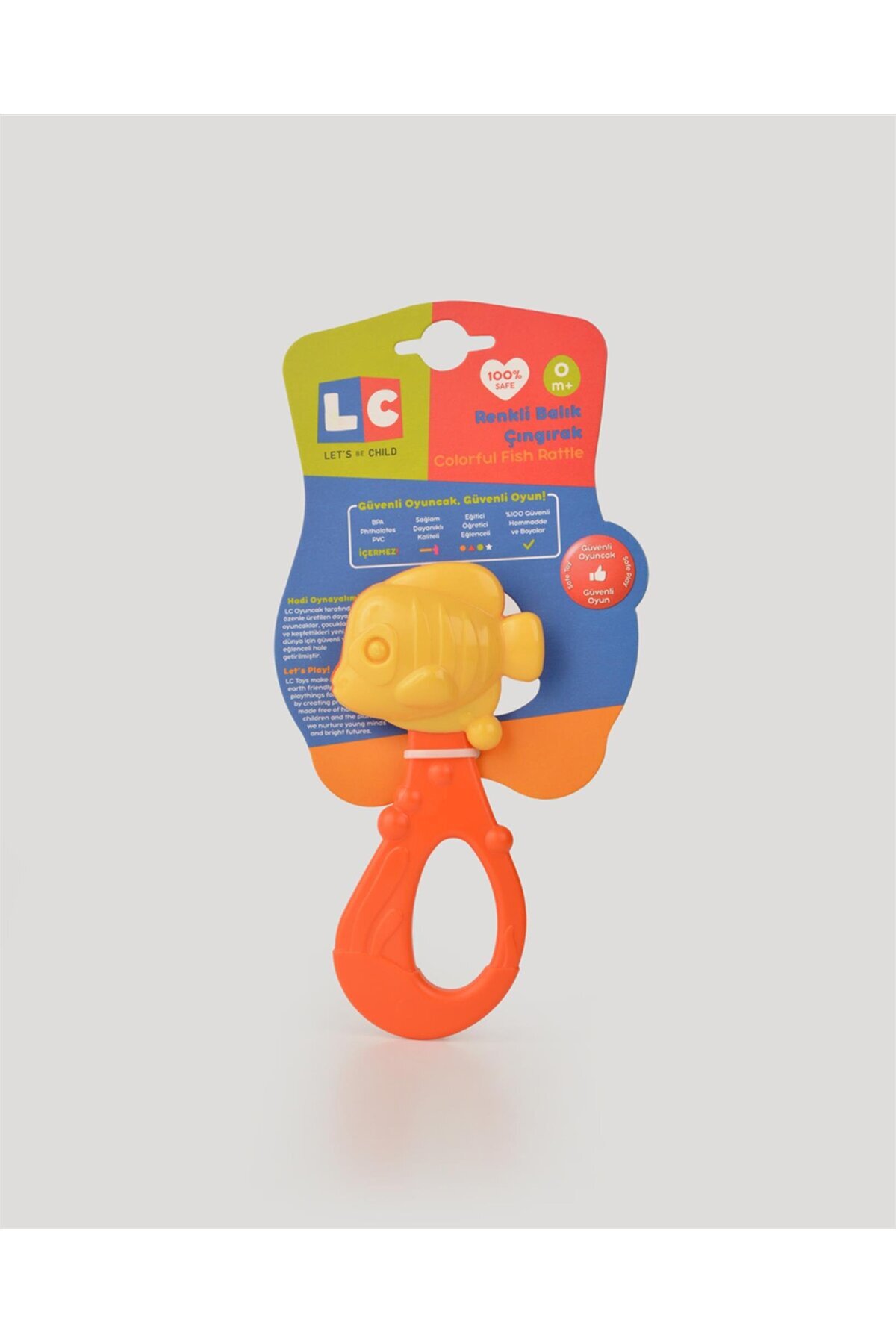 let's be child Lc Çift Renkli Balık Çıngırak Turuncu fotoğrafı 4 (önizleme)