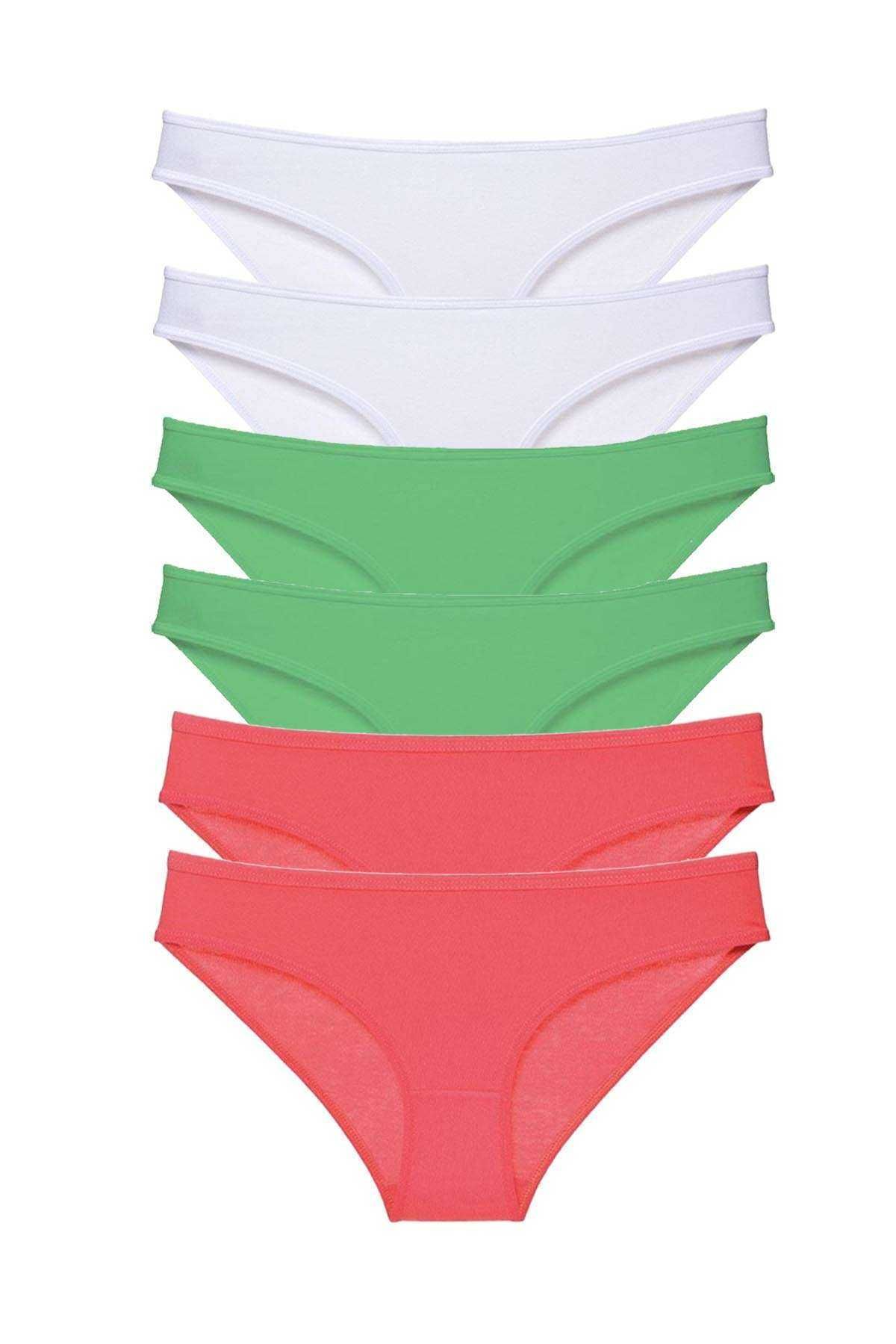 Angoravi 6 adet Süper Eko Set Likralı Kadın Slip Külot 552