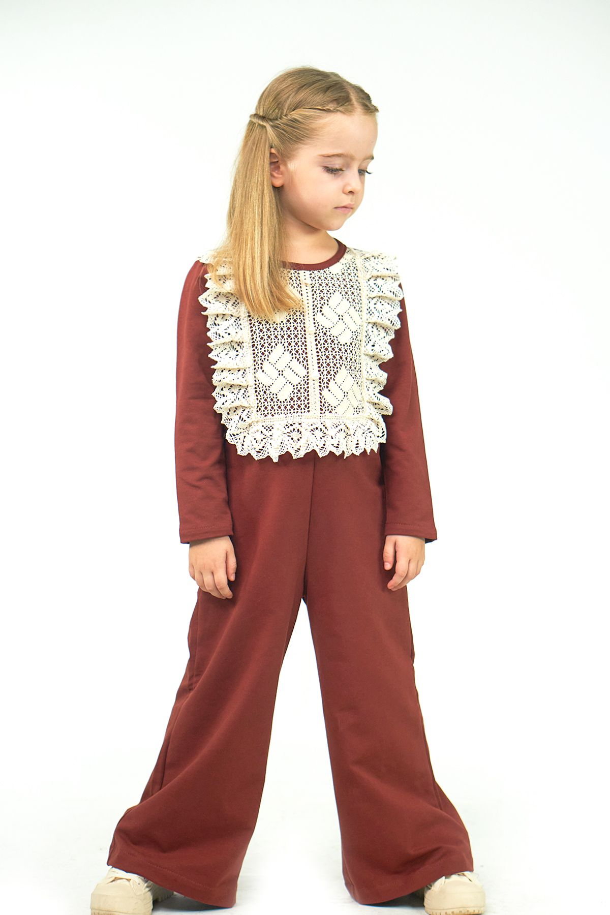 Catz Kids-Cinnamon Combed Wide Leg Laced Jumpsuit 1