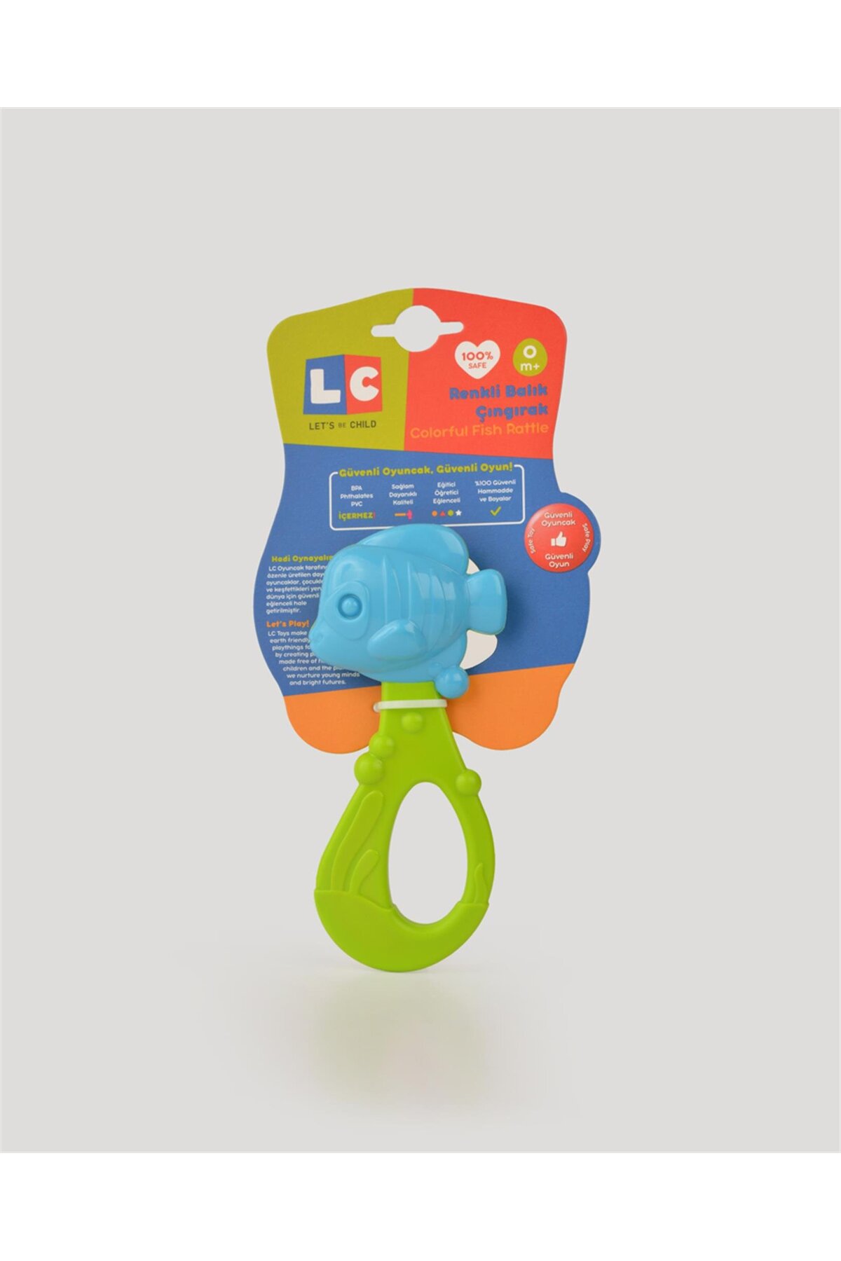 let's be child Lc Çift Renkli Balık Çıngırak Yeşil fotoğrafı 4 (önizleme)