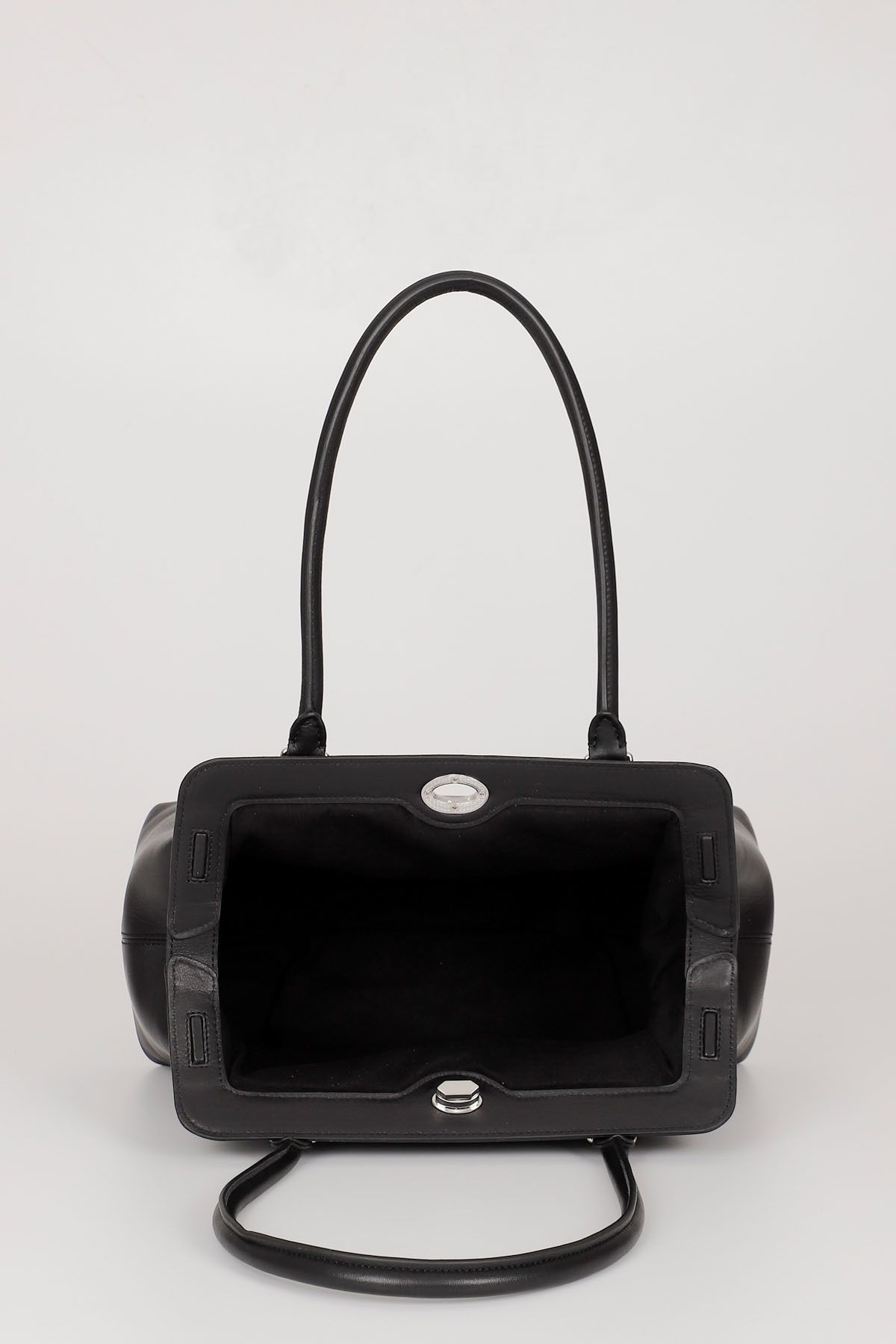 GÖNDERİ(R)-BLACK Gön Platinum Genuine Leather Large Size Women's Shoulder and Hand Bag B8397 6