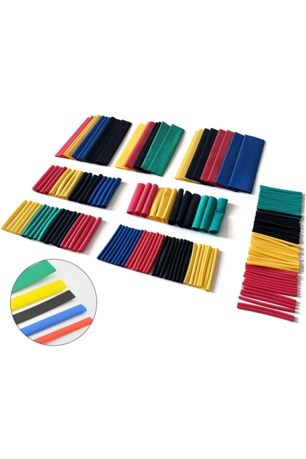 ZAUSS 164-530 - 750 Parça Kutulu Makaron Isıyla Daralan Kablo Koruma Kablo Tamir Seti Heat Shrink (750)