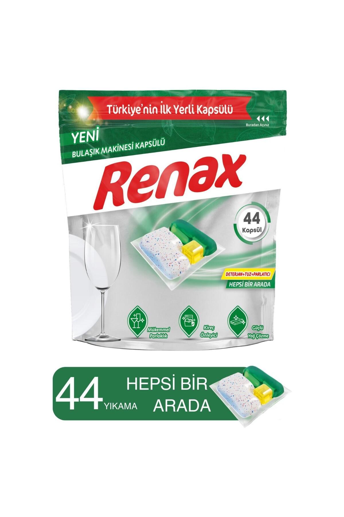 RENAX Bulaşık Makinesi Kapsülü Hepsi Bir Arada 44 Lü