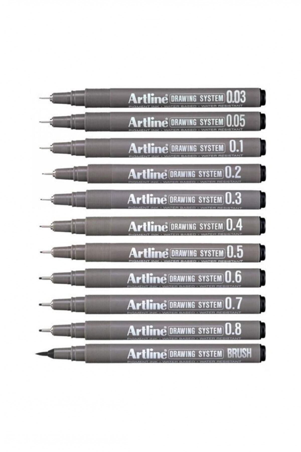 artline Drawing System Teknik Çizim Kalemi 11'li Tam Set-4