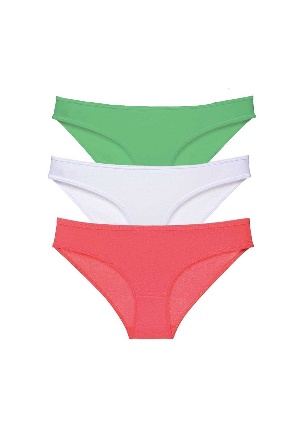 Angoravi 3 adet Süper Eko Set Likralı Kadın Slip Külot 546