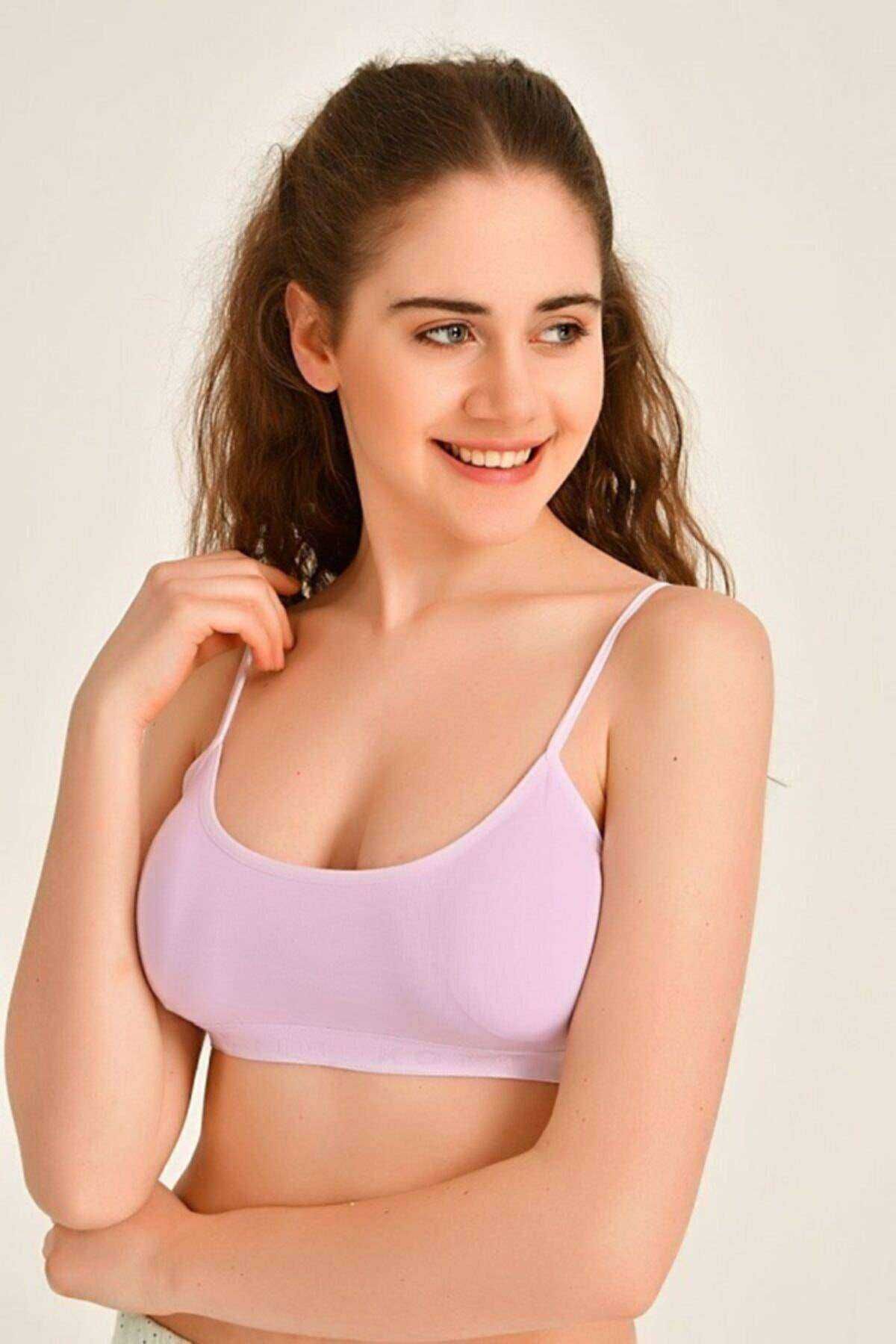 Angoravi Pedli İp Askılı Pembe Büstiyer