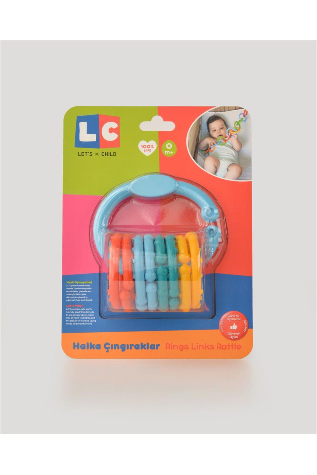 lets be child-Lc Turquoise Teether Ring Baby Rattles 2