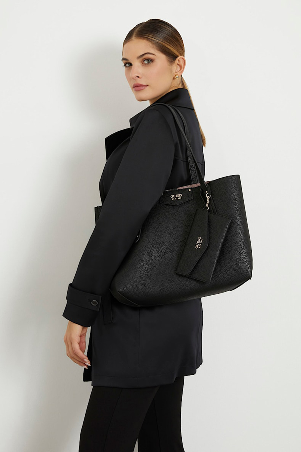 گس کیف خرید زنانه برنتون به همراه کیف دستی - مشکی