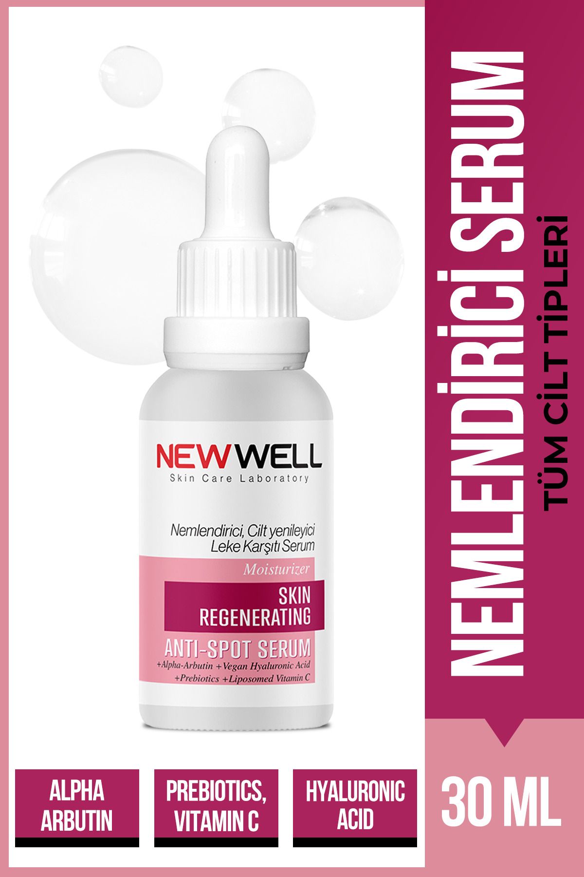 New Well Nemlendirici, Cilt Yenileyici Leke Karşıtı Serum 30ml