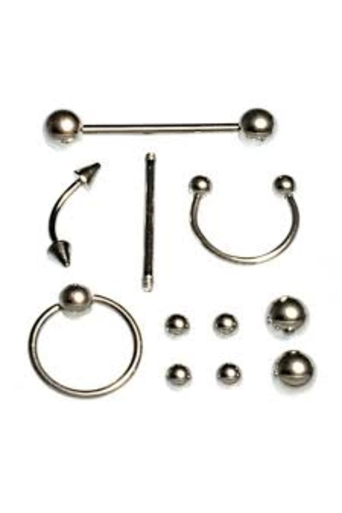 Epilons 11 Parça Piercing (cerrahi Çelik) Ve Piercing Topu Seti Piirsing