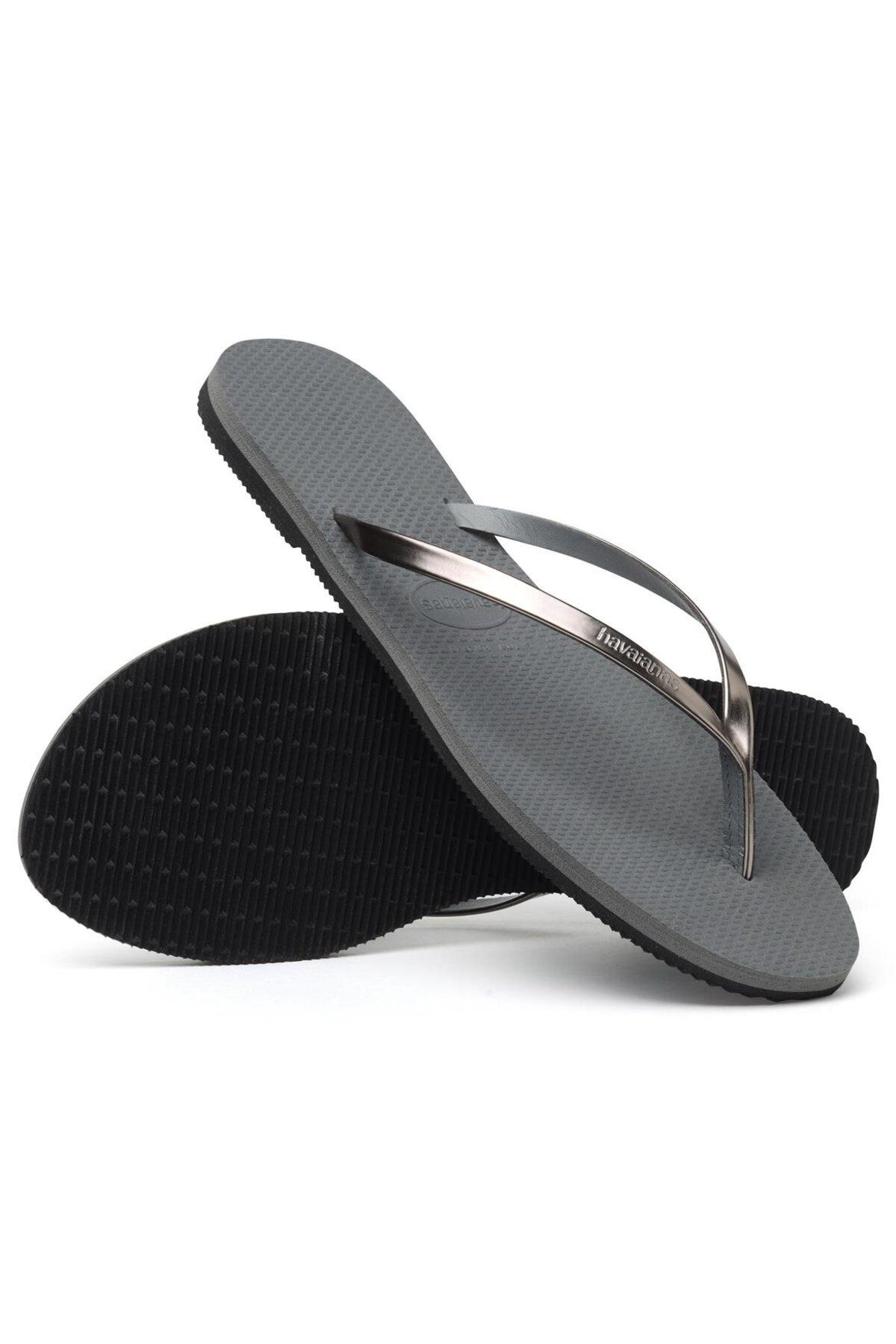 دمپایی خاکستری زنانه انگشت شما استیل فلزی Havaianas