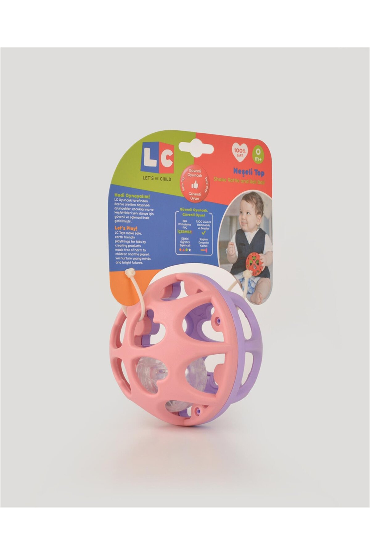 let's be child Lc Pembe Lila Neşeli Top Çıngırak fotoğrafı 3 (önizleme)