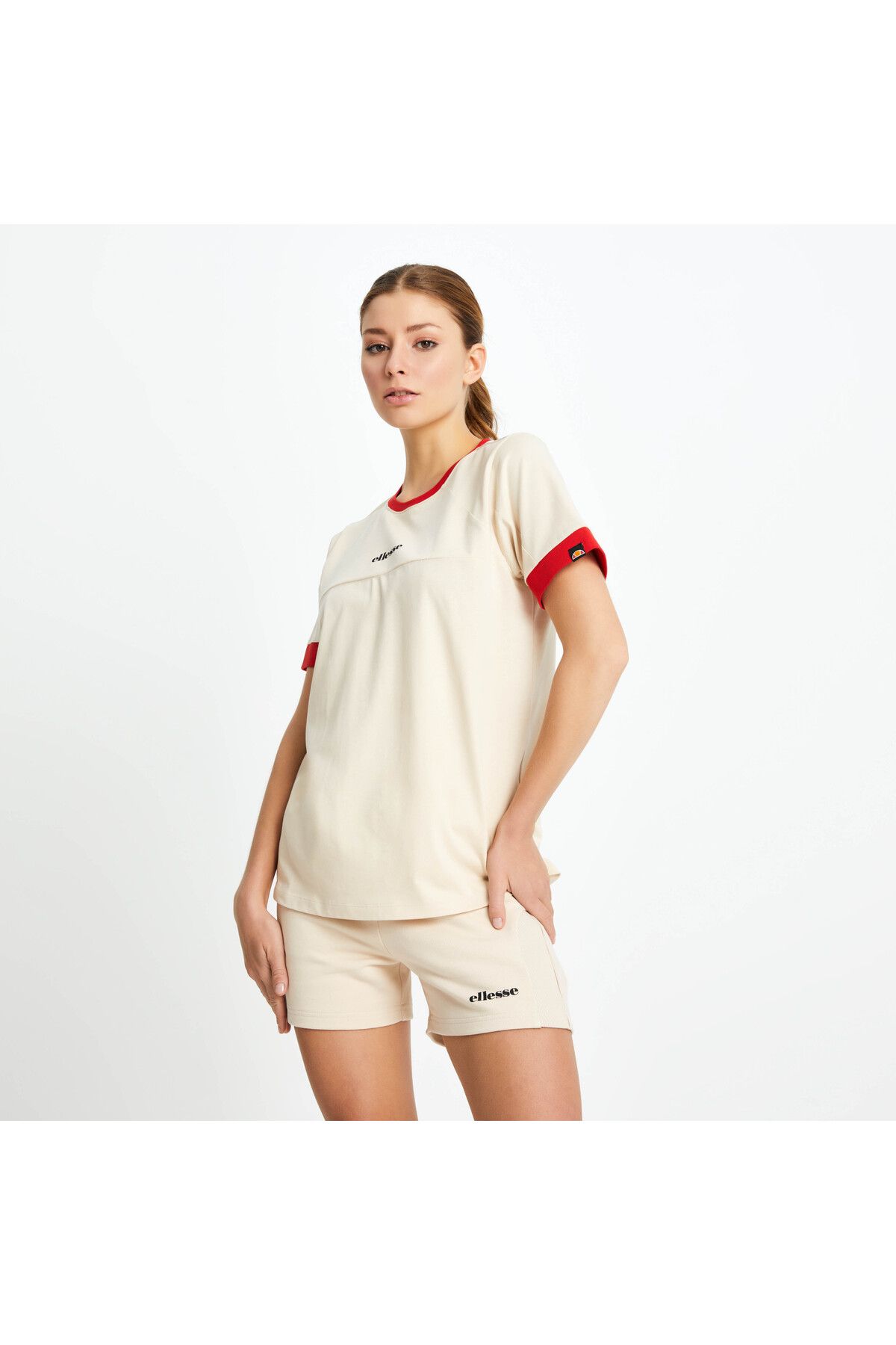 Ellesse-Beige Women's T-Shirt Ef145-Beige 5