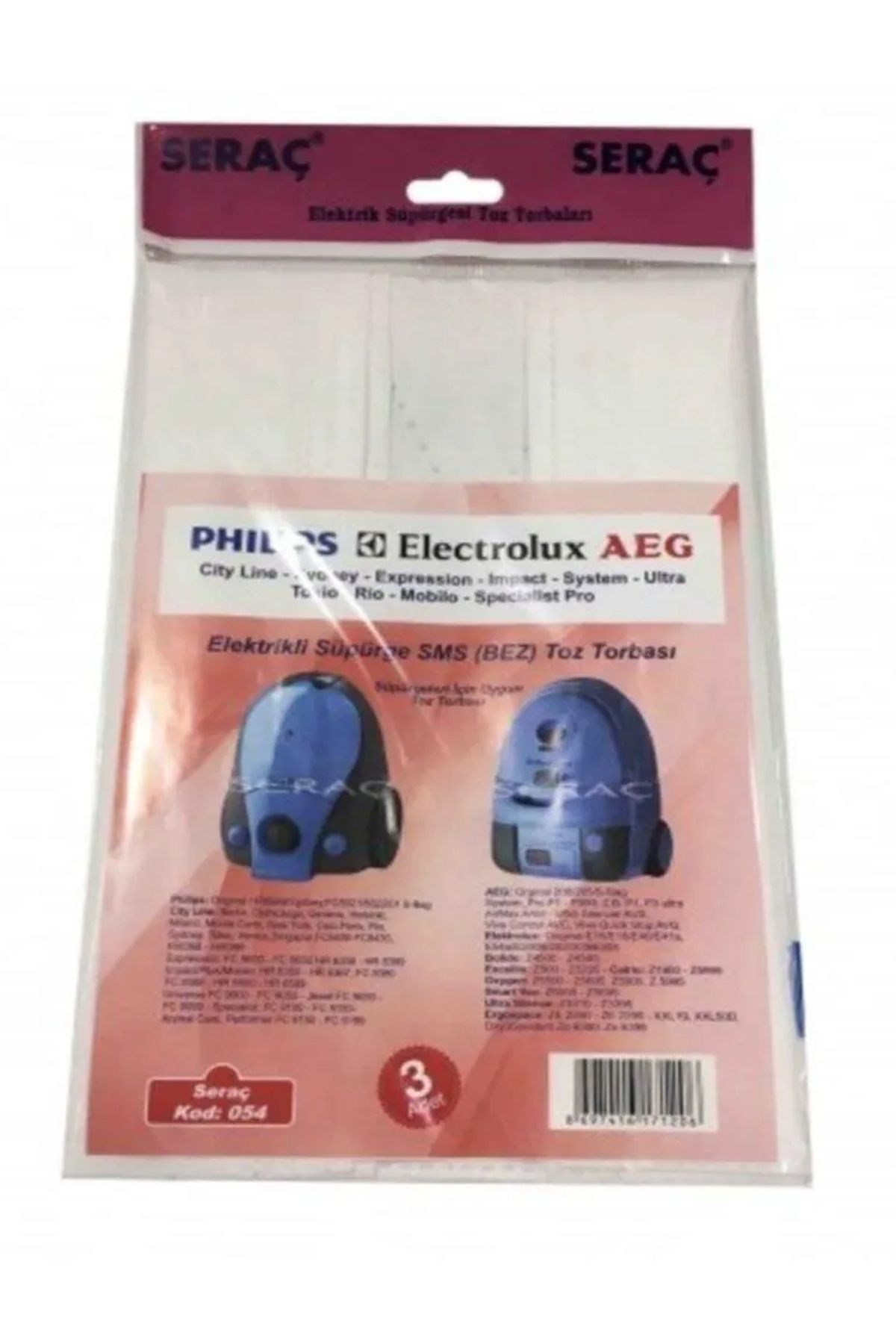 BirdoluSepet Elektrik Süpürgesi Toz Torbası 3 Lü Philips Sydney Electrolux Aeg
