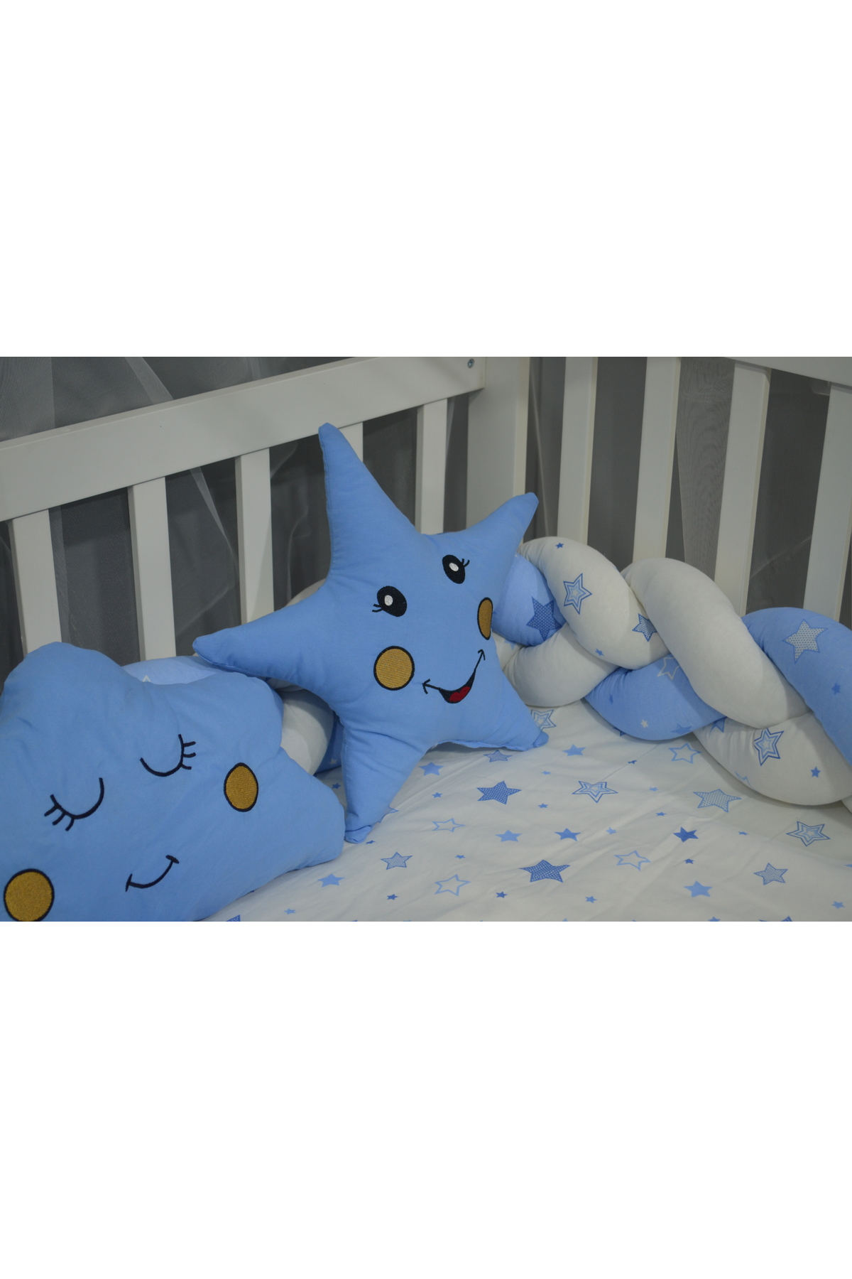 FISTIK BEBE ÖRGÜ BEBEK UYKU SETİ 60X120 9 PARÇA fotoğrafı 2 (önizleme)