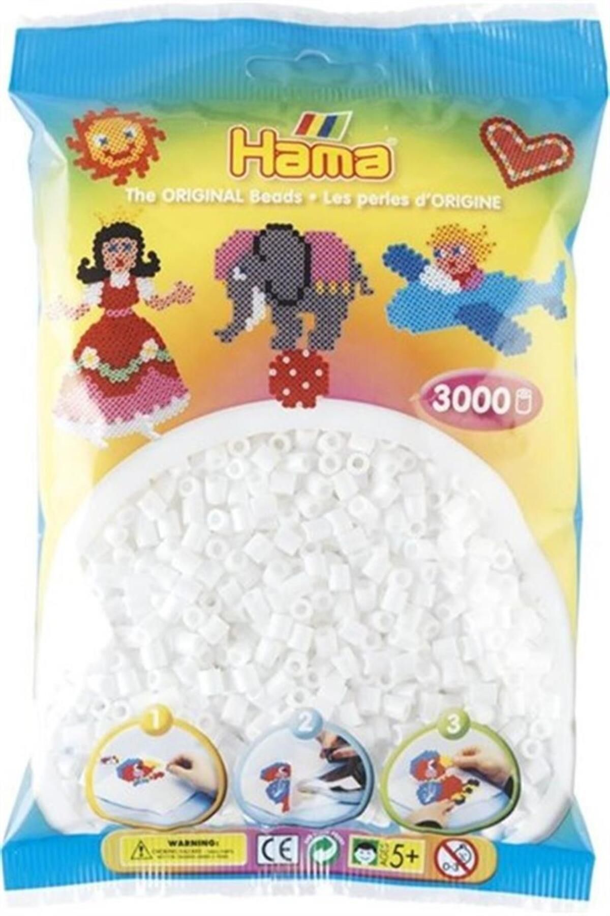 RAVENSBURGER-حبات هاما ميدي بيضاء - 3000 1