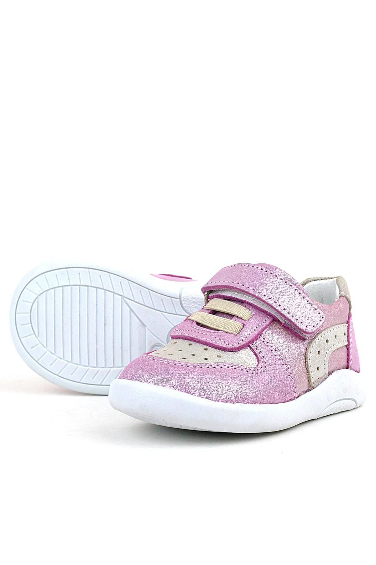 Rakerplus-Genuine Leather Anatomical Pink Glitter Baby Sports Shoes 5