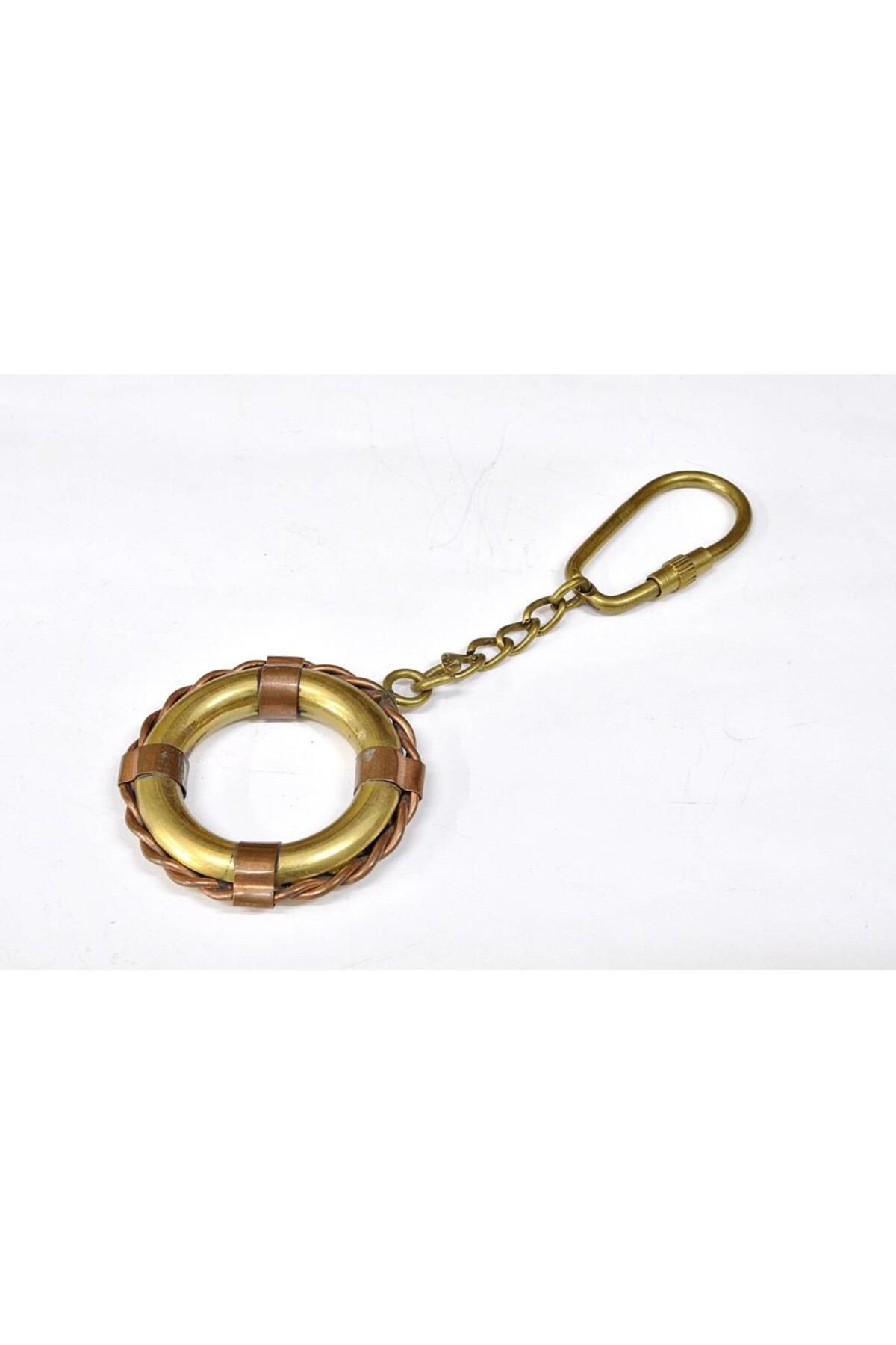 tesbihcidayı-Brass Keychain - Lifebuoy Shaped (anh-70032) 1