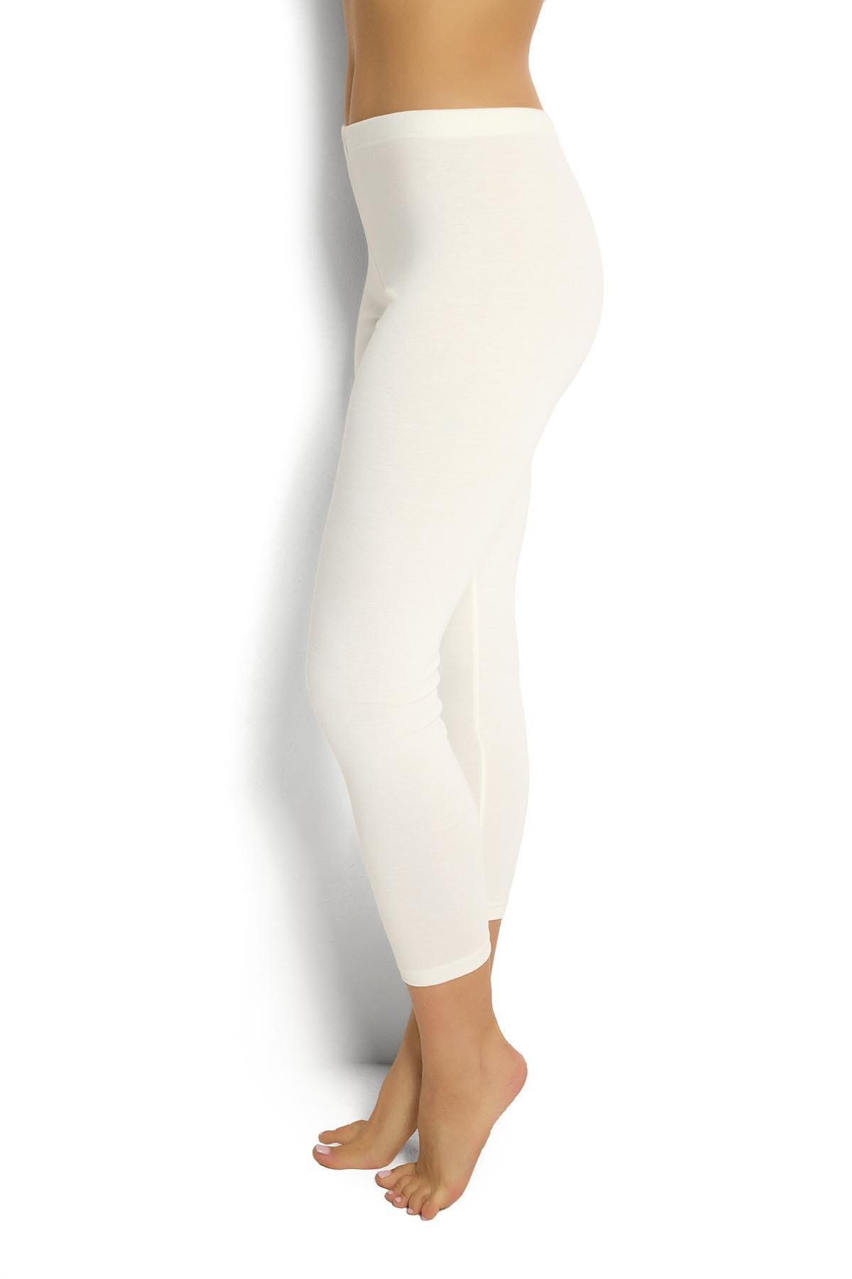 Jiber-Women's Ecru Thermal Underwear Single Bottom 591 2