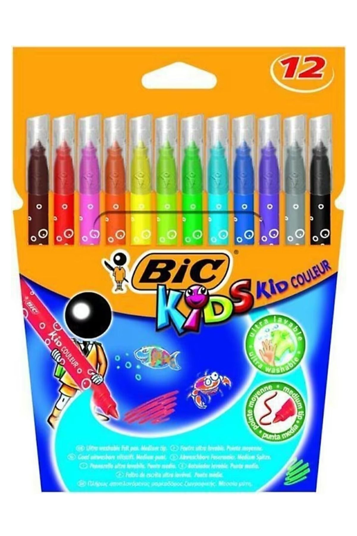 BRL Bic Kid Couleur 12 Renk Keçeli Boya Kalemi