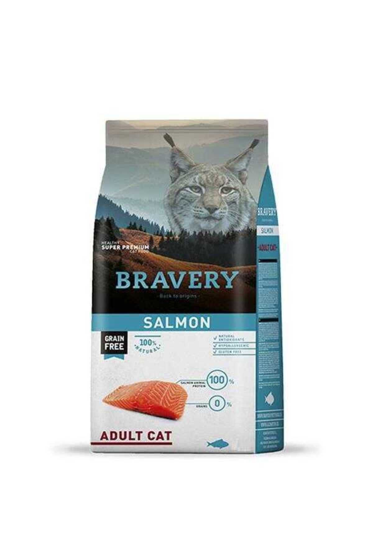 Bravery Adult Cat Tahılsız Somonlu Yetişkin Kedi Maması 7 Kg