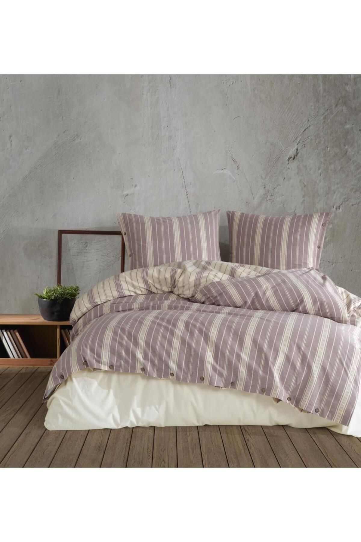 mikudesign Butik Native Serisi Çift Kişilik Nevresim Takımı Pardus v1 Gülkurusu