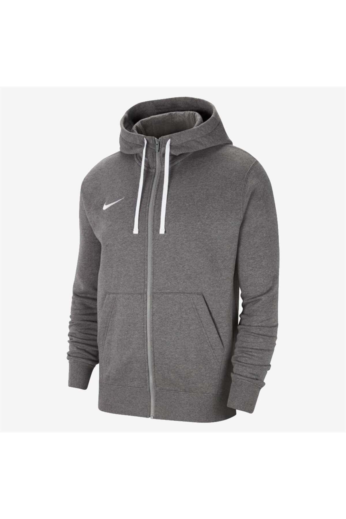 Nike Cw6887-071 Flc Park20 Fz Hoodie Fermuarlı Erkek Kapüşonlu Sweatshirt Gri