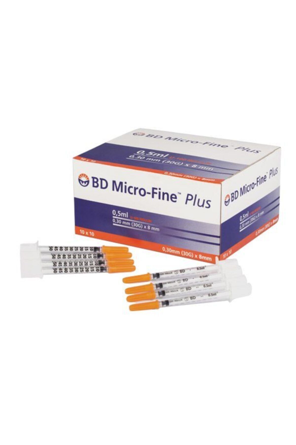 Bd Microfine 100 Adet Insülin Enjektörü 0,5 Ml 30g 8mm