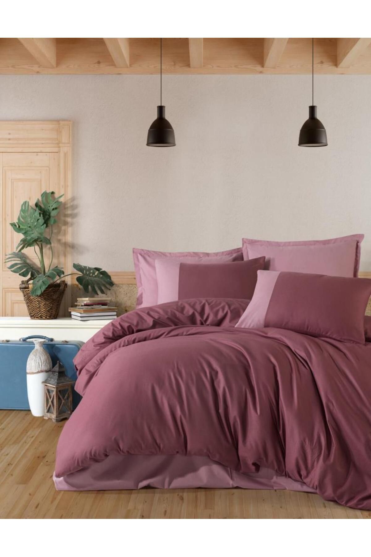 FAYMEM GLOBAL Butik Serisi Çift Kişilik Nevresim Takımı Pure V4 Gülkurusu