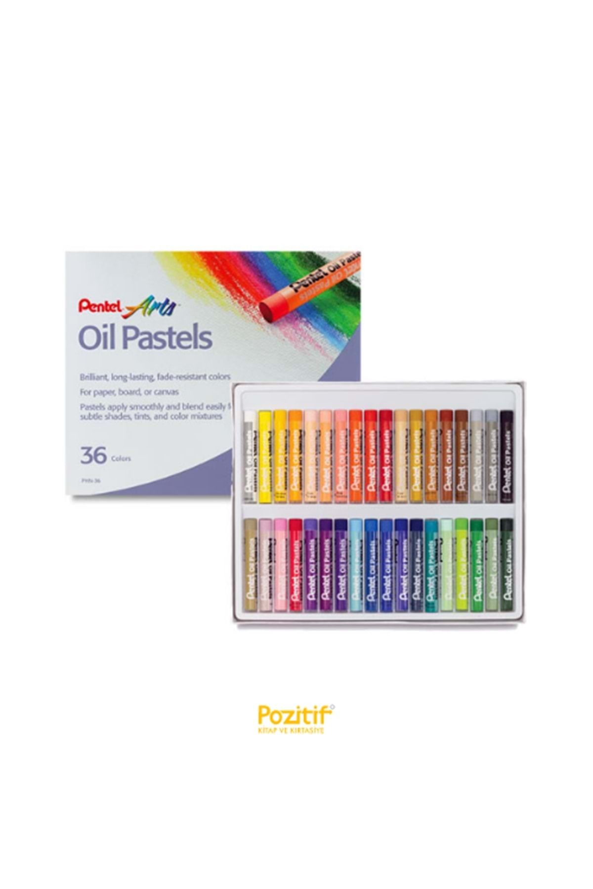 Pentel Arts Yağlı Pastel Boya - 36 Renk / Yphn36