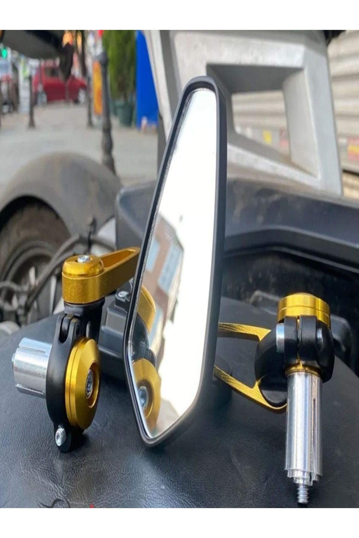 ESPADA-Gold Handlebar Mirror 1