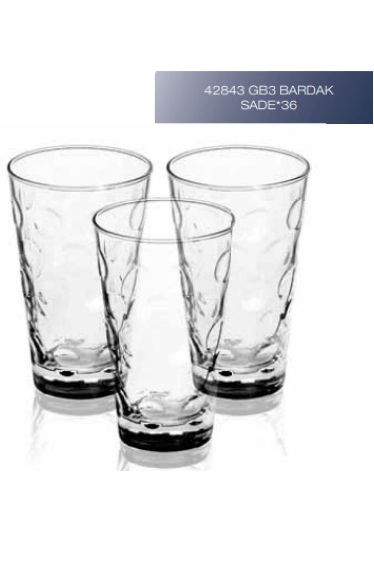 karadağsb Bardak 42843 3'Lü Sade Royaleks-Sgm09078 42843