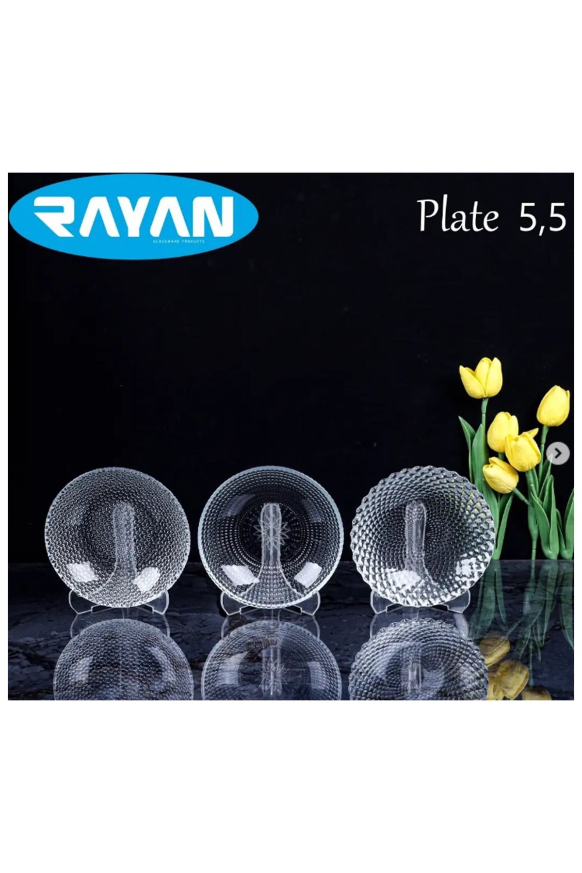 biltekno Plate Noktalı 6'lı Cam Çerezlik Royaleks-80972