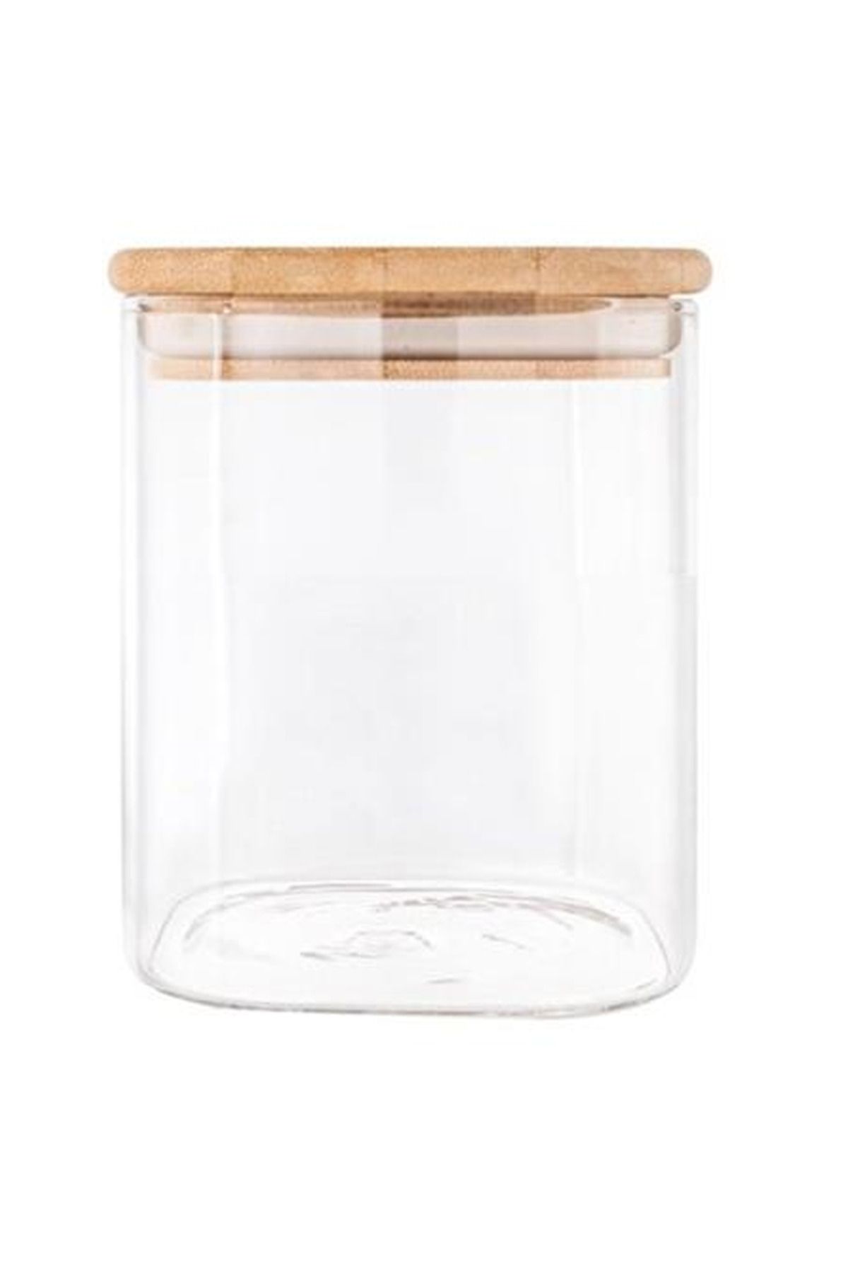 karadağsb Bambu Kapaklı Cam Kavanoz Saklama Kabı 8,5X6 Cm Royaleks-Bls6580