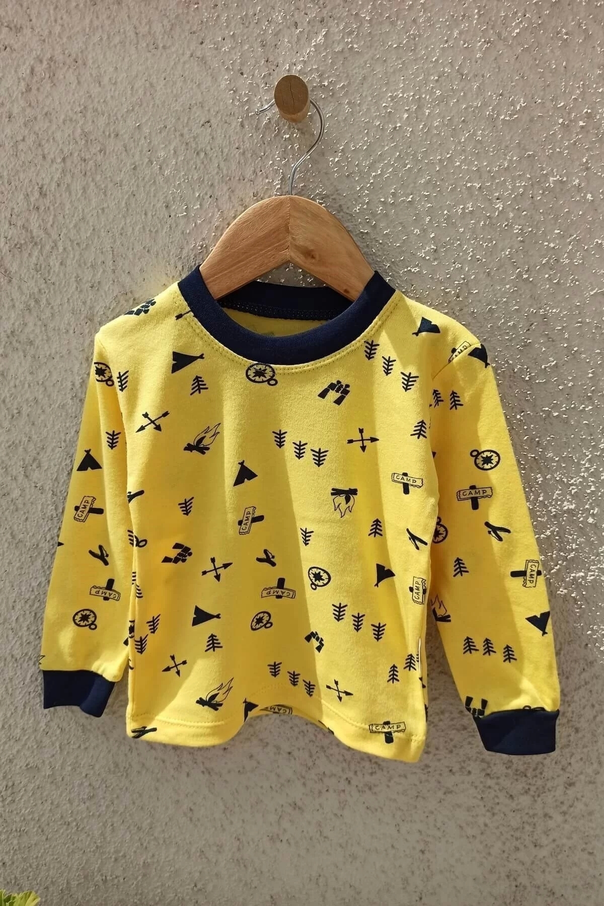 Genel Markalar Camp Desenli Pijama Takımı fotoğrafı 2 (önizleme)