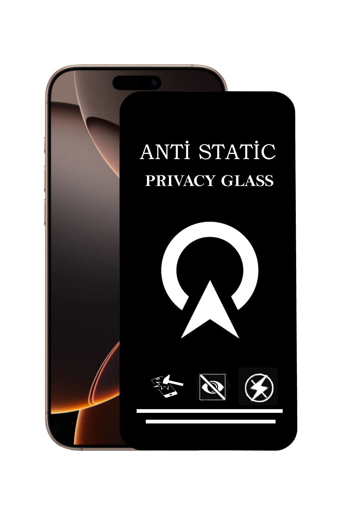 Apple iPhone 16 Pro Max Tam Kaplayan Anti Statik Görünmez Safir Ekran Koruyucu Hayalet Cam