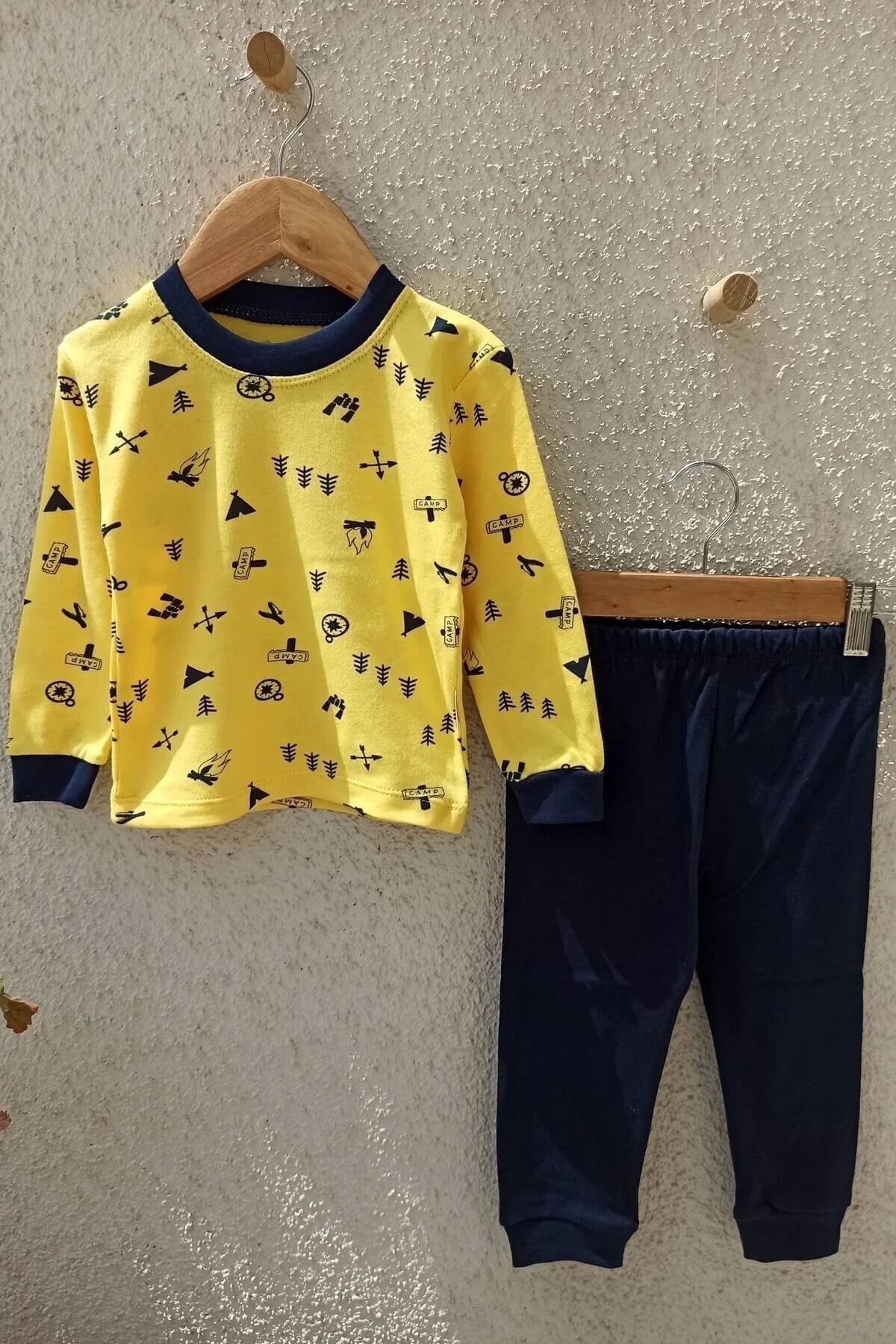 Genel Markalar Camp Desenli Pijama Takımı fotoğrafı 3 (önizleme)