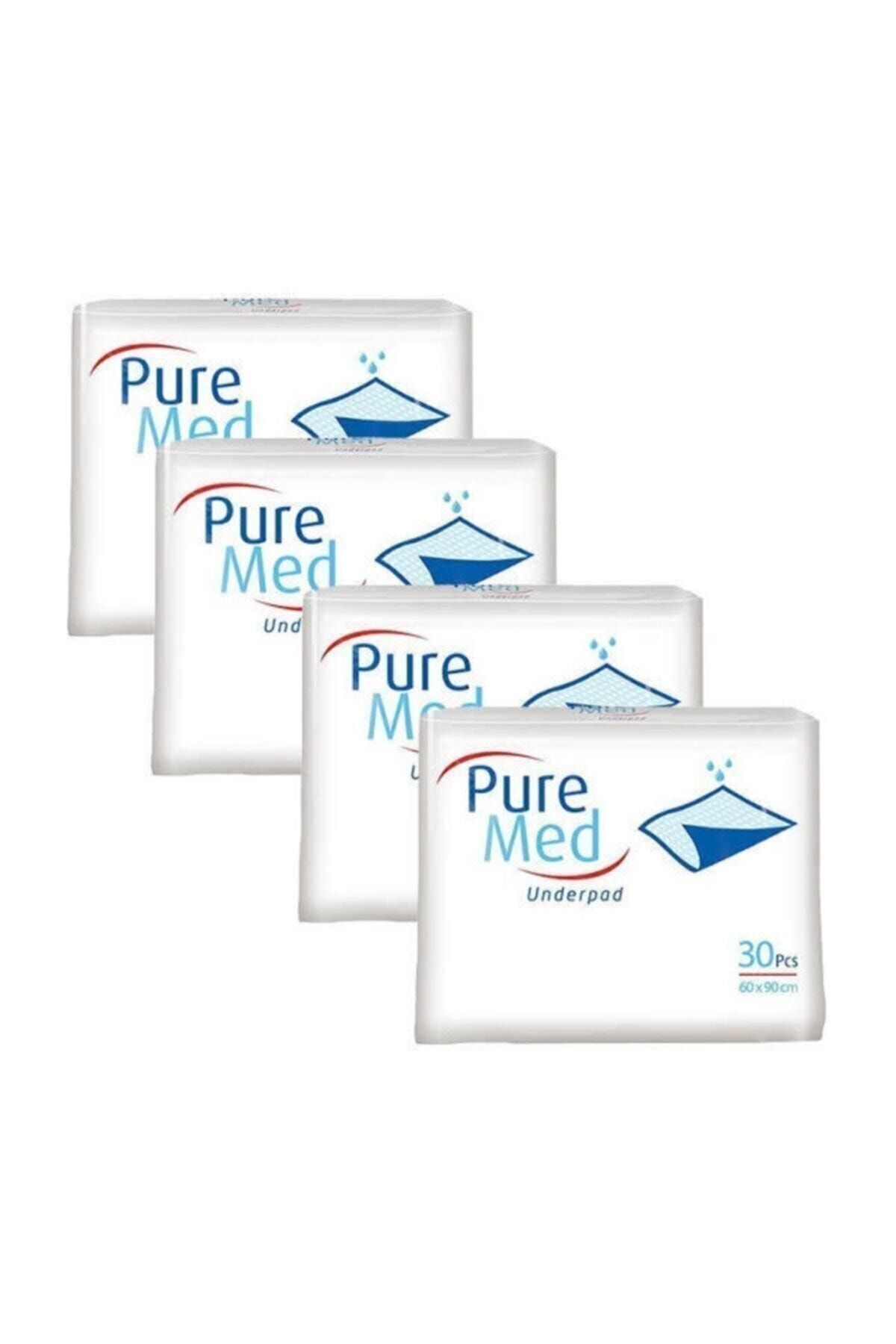 Puremed 60x90cm Hasta Altı Bezi Serme Yatak Koruyucu 30 Adet X 4 Paket