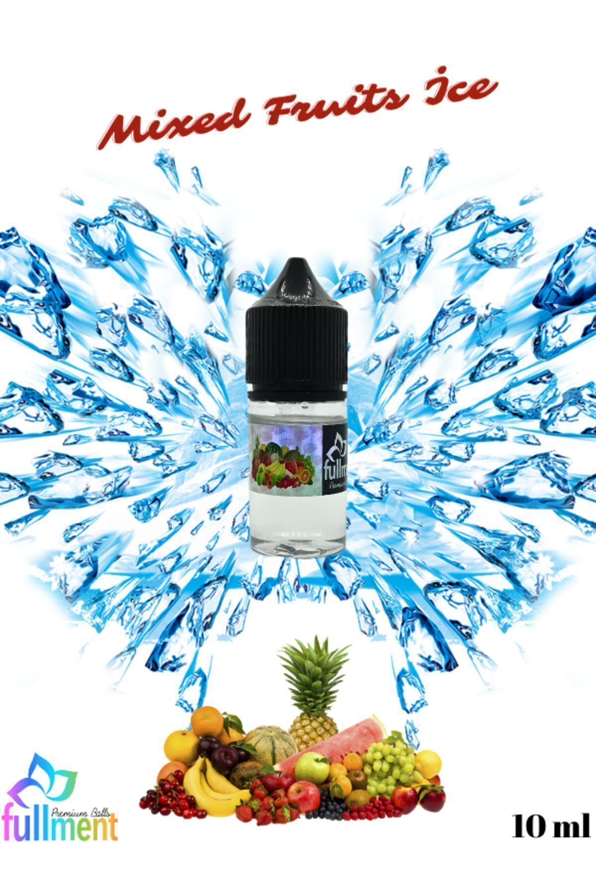 Fullment Buzlu Karışık Meyve Aromalı Likit Gıda Aroma Hazır Gıda Aromalı Şurup 10 ml