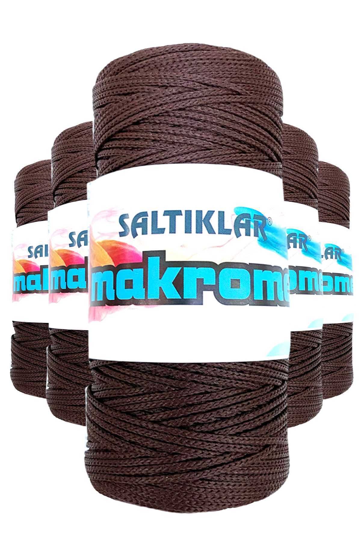 VALORİA 5 Adet Polyester Makrome İpi 2070 Kahve 100 gr