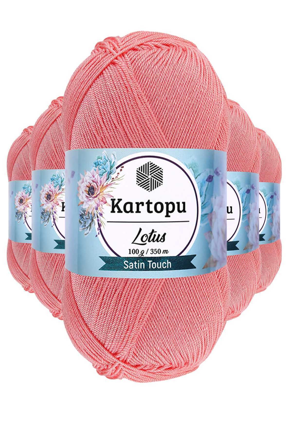 Kartopu 5 Adet Lotus Bikini Büstiyer Bluz Örgü İpi K766 Gül Pembe