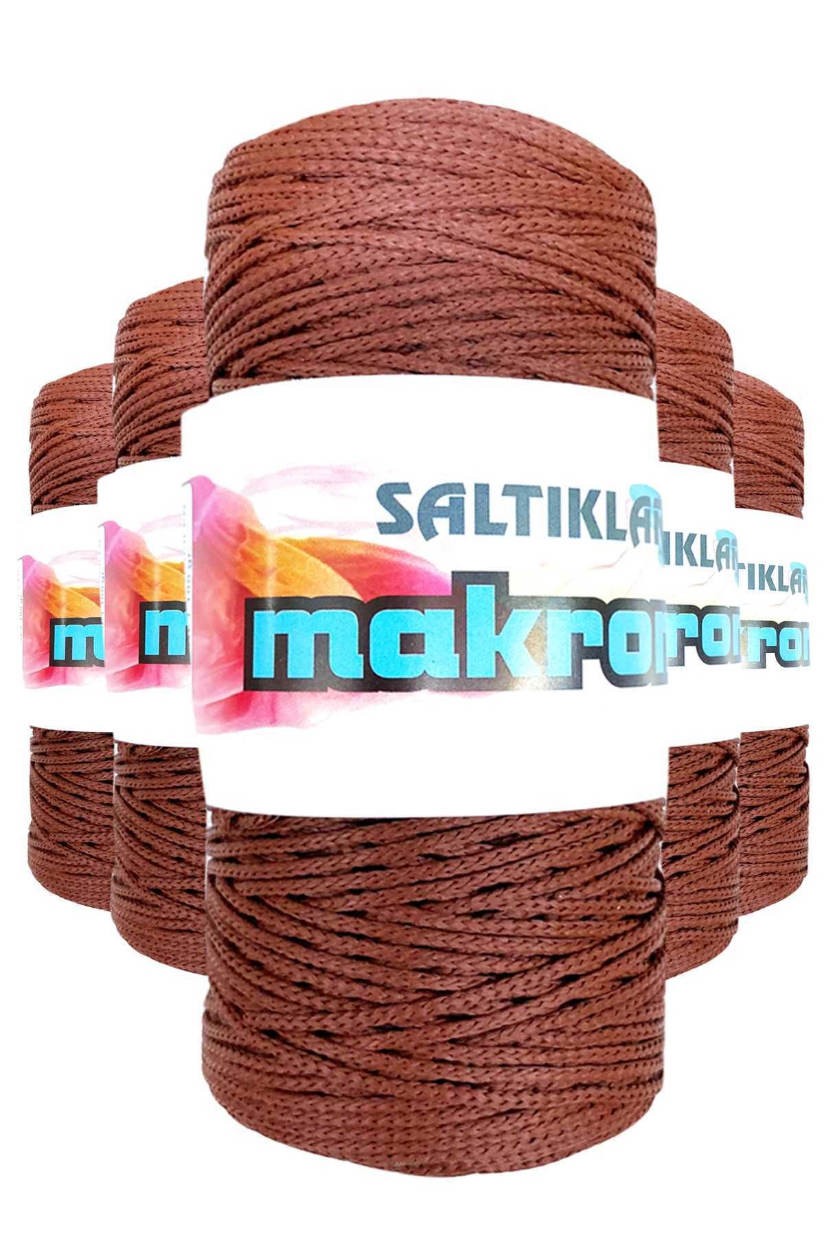 SALTIKLAR 5 Adet Polyester Makrome İpi 2060 Taba 100 gr