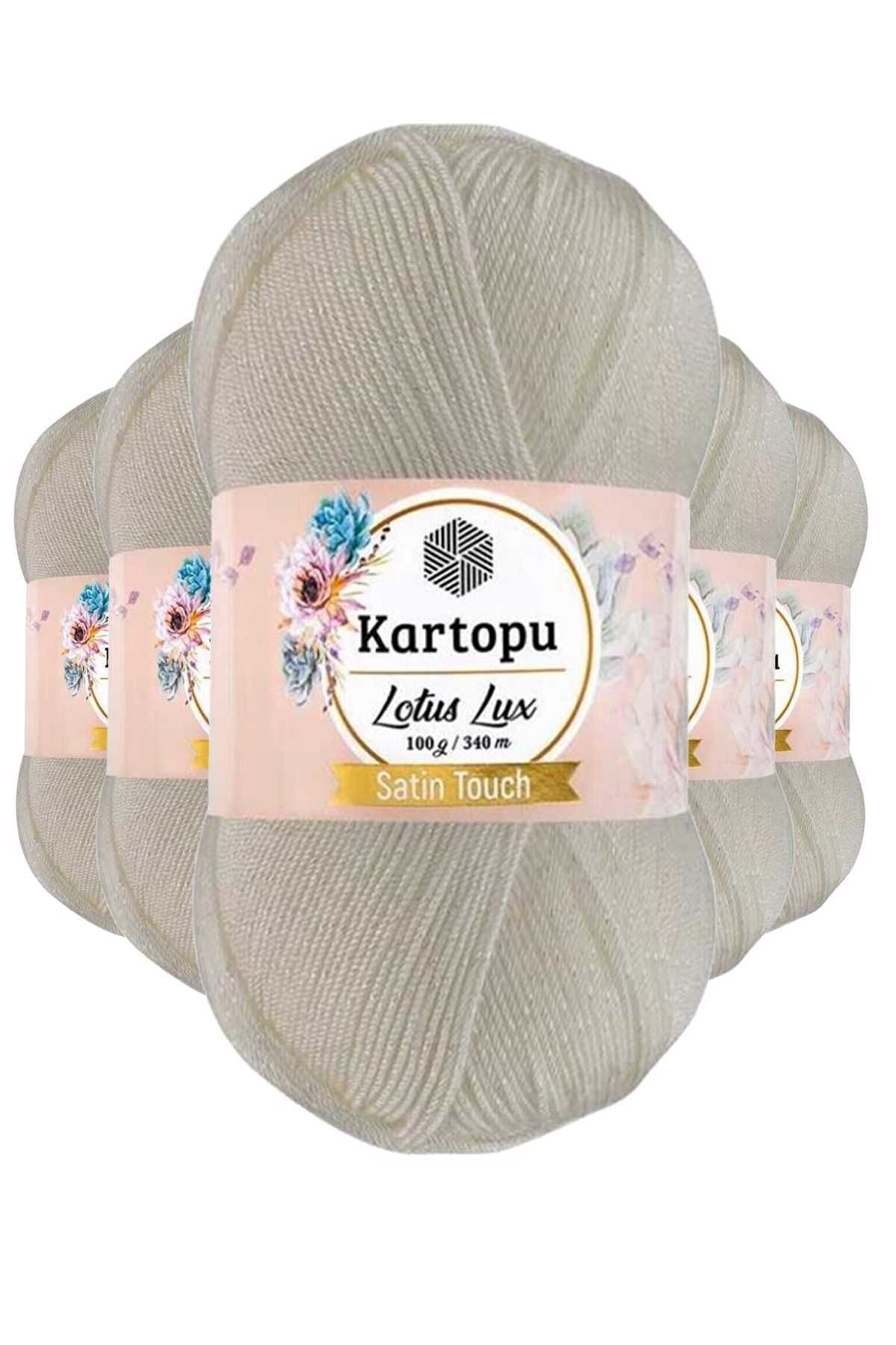 Kartopu 5 Adet Lotus Lux Bikini Büstiyer Bluz Simli Örgü İpi K019 Açık Krem