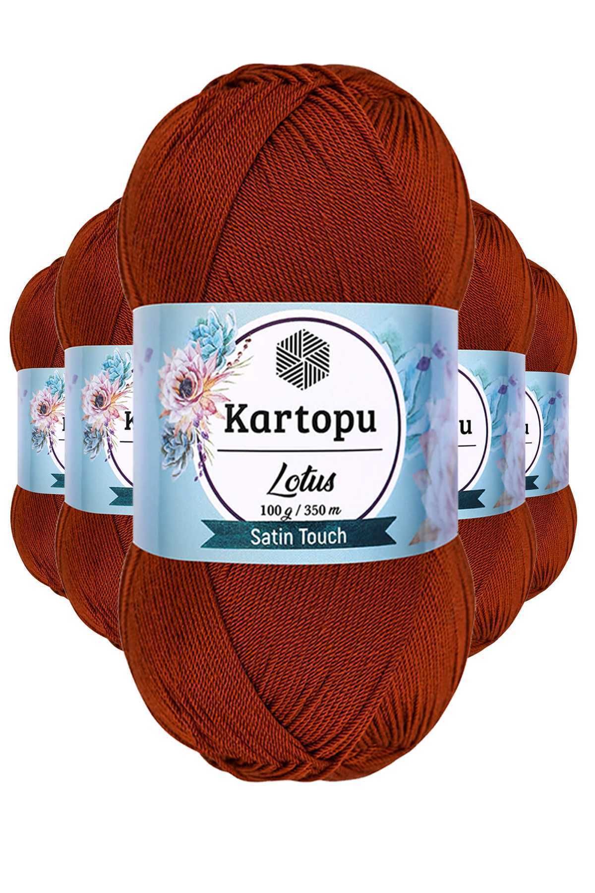 Kartopu 5 Adet Lotus Bikini Büstiyer Bluz Örgü İpi K834 Taba