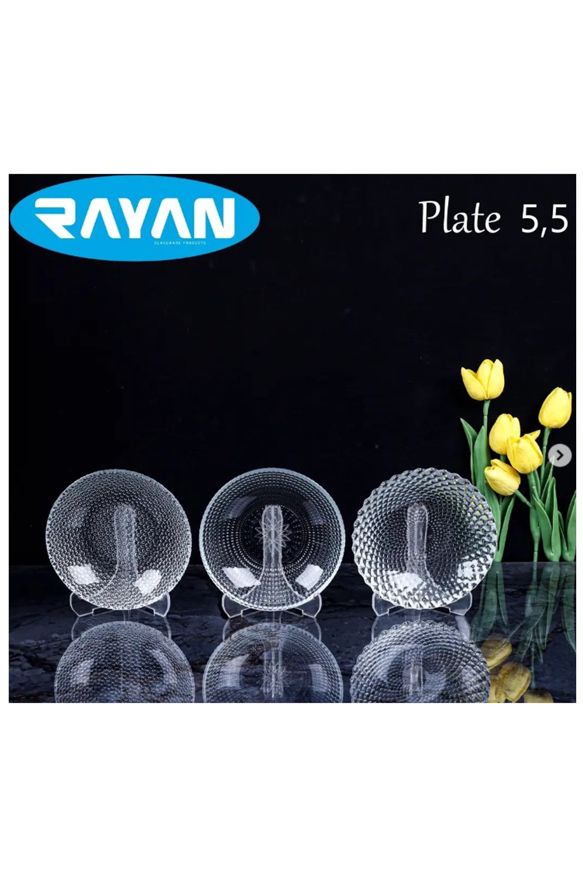 biltekno Rayan Plate Noktalı Cam Çerezlik