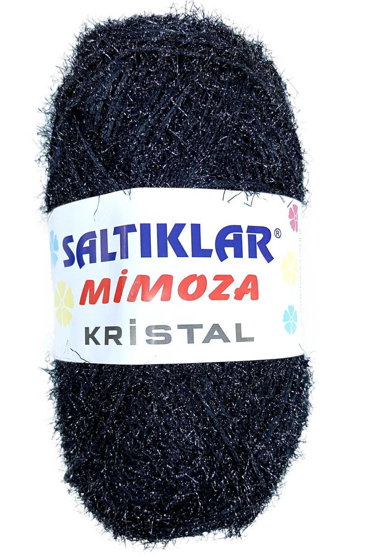 SALTIKLAR 1 Adet Mimoza Kristal Işıltılı Şal Patik Yelek İpi SİYAH