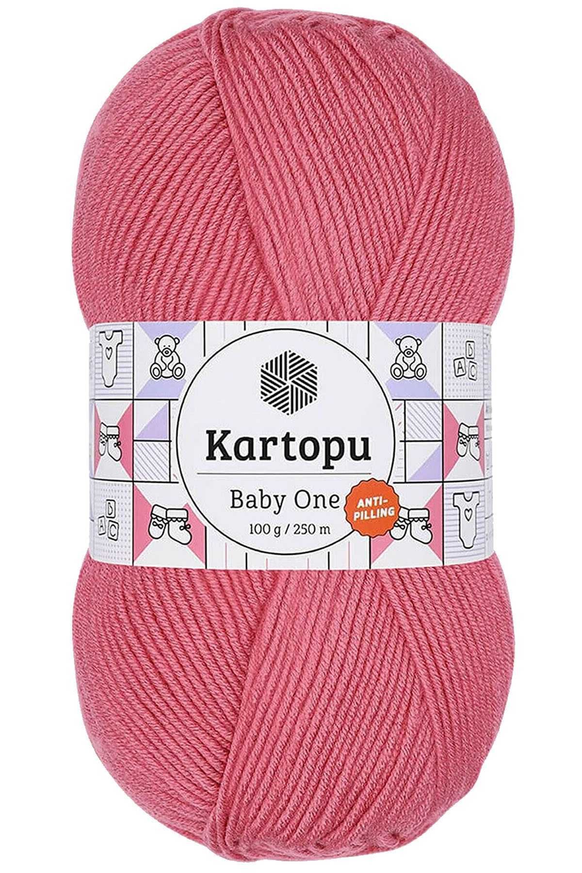 EpicMart 1 Adet Baby One Tüylenmeyen El Örgü İpi Yünü Şeker Pembe K244