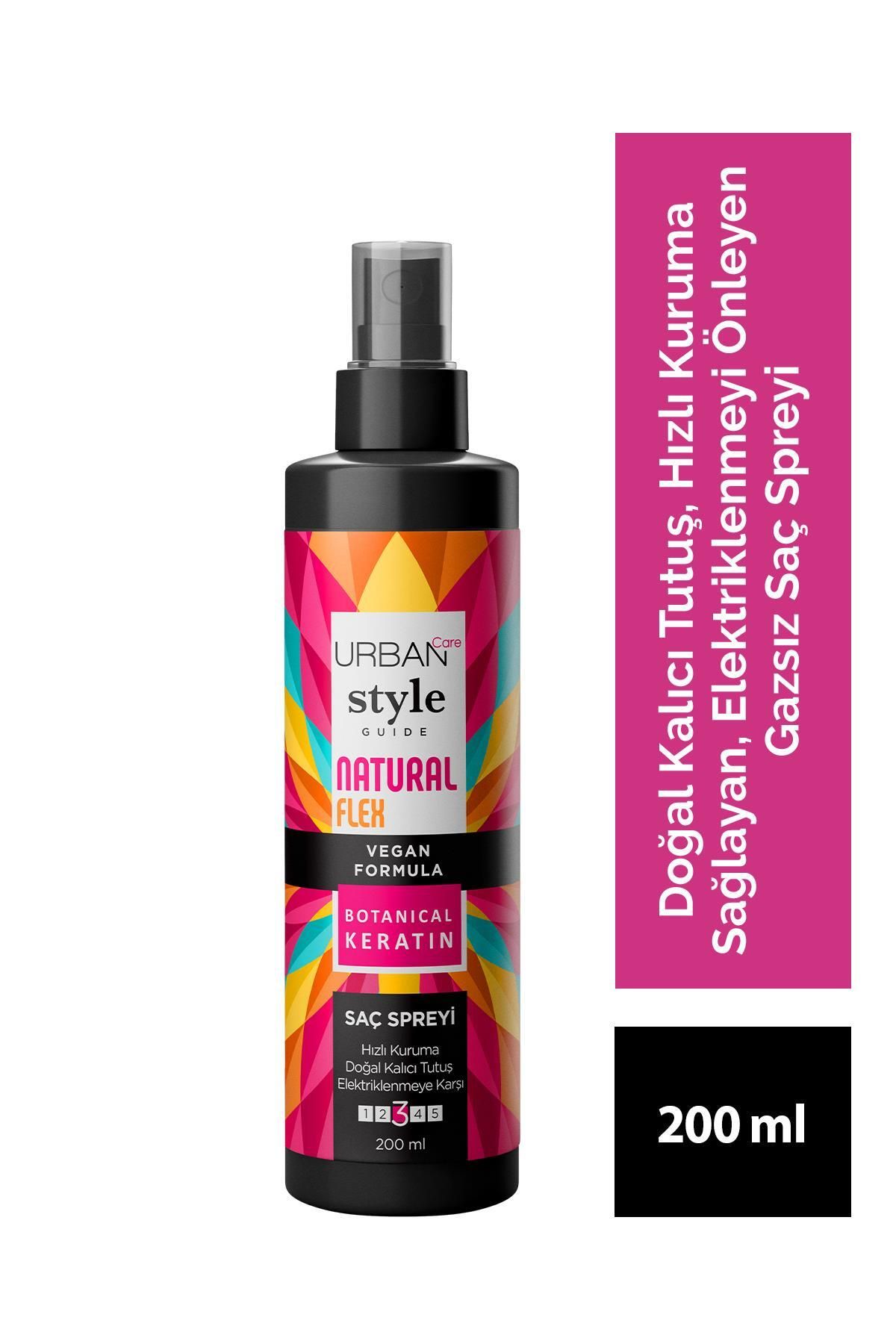 Urban Care Style Guide Natural Flex Gazsız Saç Spreyi-doğal Ve Kalıcı Tutuş-vegan-200ml