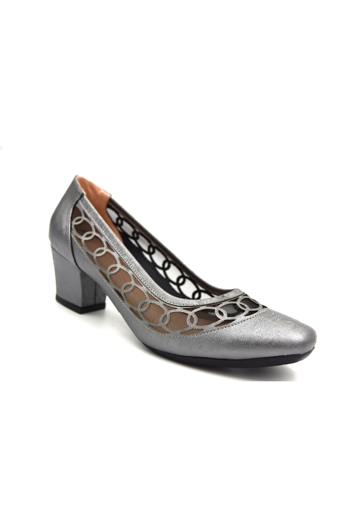 Prego-ParkModa- Platinum Heeled Women's Shoes 2